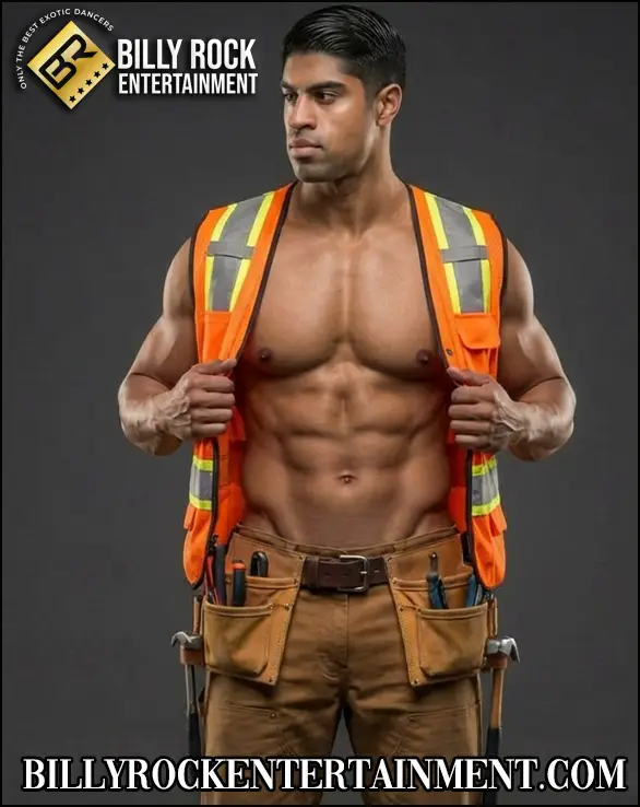 Karamel exotic dancer construction theme outfit for ladies night out party