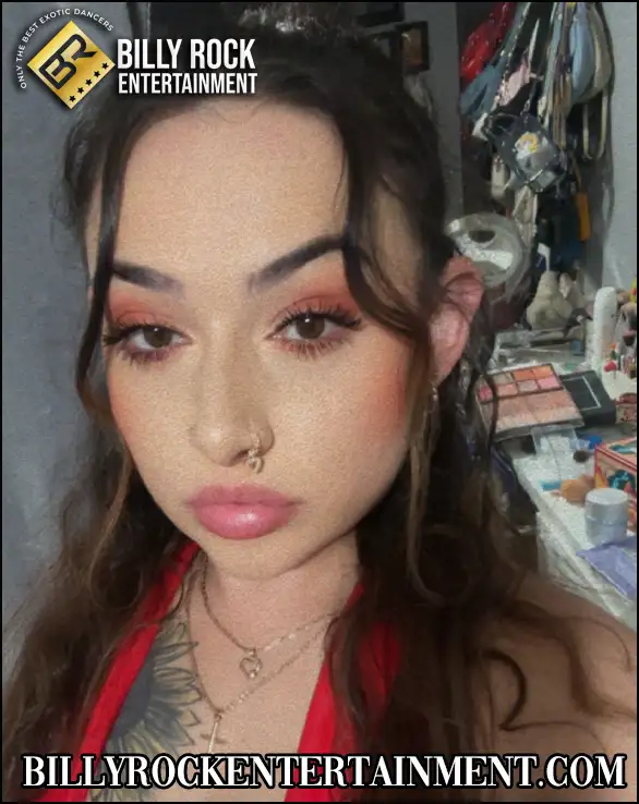 Beautiful female stripper with make up