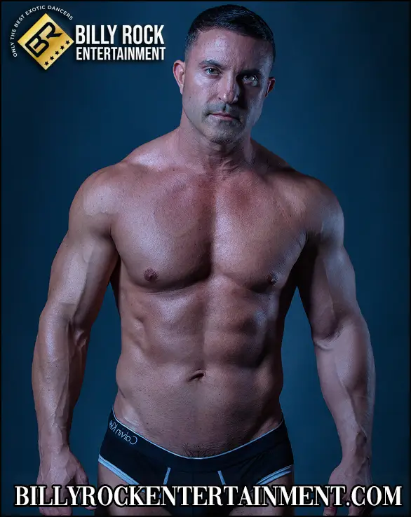 Ripped Caucasian male stripper